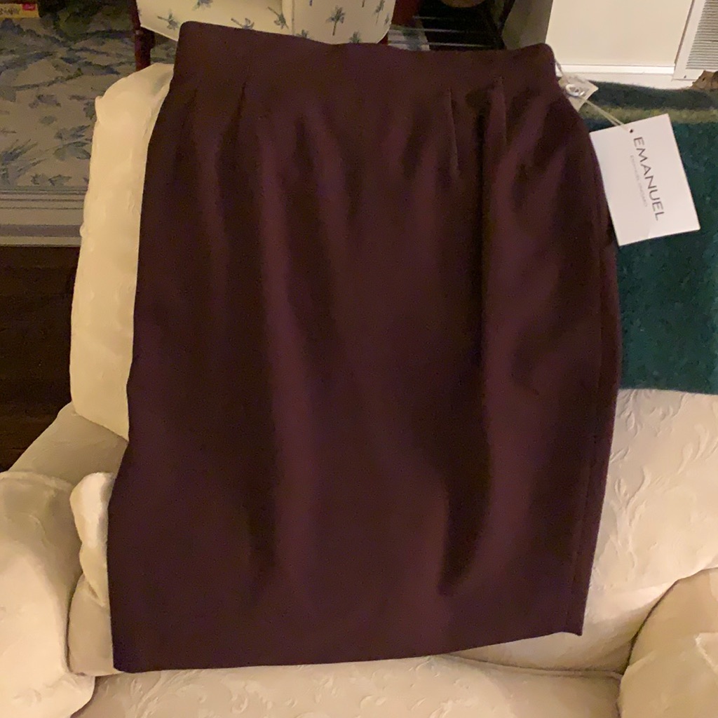 Emanuel Ungaro Brown Pencil Skirt New!